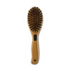 Bamboo Groom Combo Brush with Bristles & Stainless Steel Pins