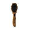 Bamboo Groom Combo Brush with Bristles & Stainless Steel Pins