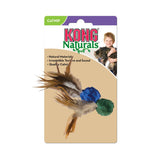 Kong Naturals Crinkle Ball with Feathers Cat Toy - 2 pack