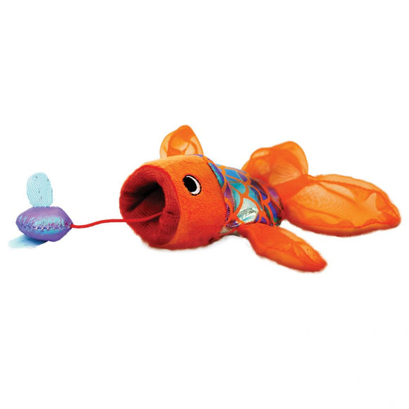 CRCL47 035585459271 kong cat gulpz cat toy goldfish  fish catnip bell crackle crinkle
