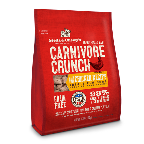 Stella & Chewy's Carnivore Crunch Cage-Free Chicken Freeze-Dried Dog Treats 3.25 oz