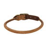 Circle T Round Rustic Leather Collar - Chocolate