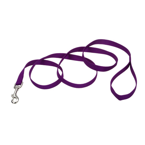 coastal pet products single ply single-ply nylon dog leash purple wide 3/4 1 in inch 4 6 ft feet long