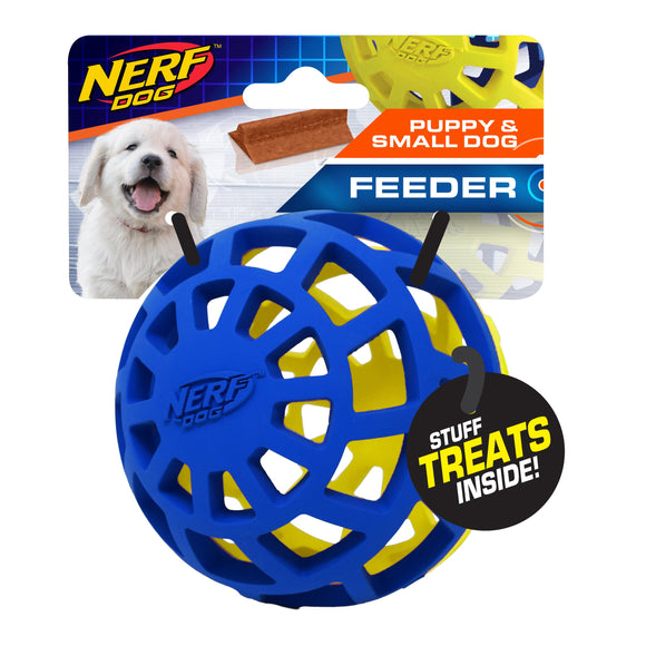 nerf dog exo ball small dog and puppy slow feeder treats holder
