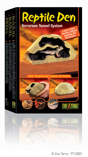 Exo Terra Magnetic Reptile Den - Tunnel System Hideout, Medium