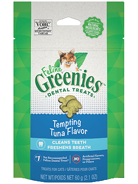 642863111334 Feline Greenies Dental Tempting Tuna Cat Treats Flavor 2.1 oz SMALL