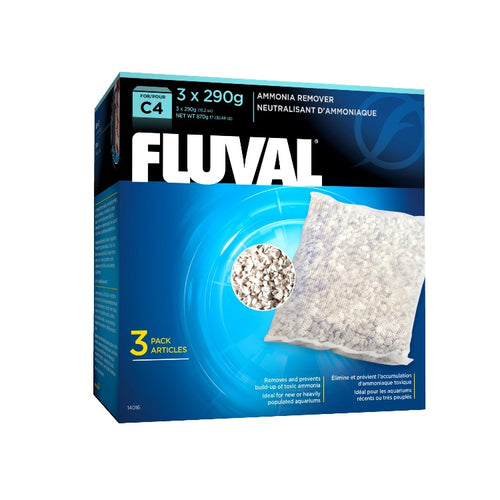 Fluval C4 Power Filter Ammonia Insert 3 Pack 3 x 290g 14016 015561140164