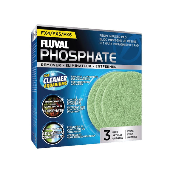 Fluval Canister Phosphate Remover Pads, 3 Pack FX4 FX5 FX6 Premium Filter Pads A-262 A262 015561102629