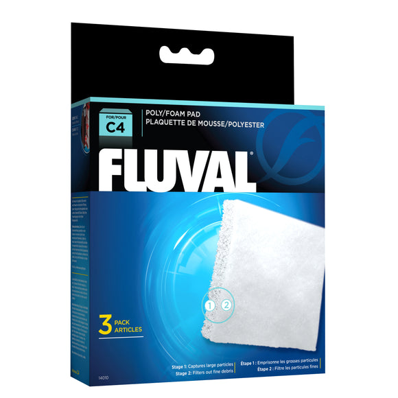 Fluval 14010 C4 Foam Pad 3 Pack poly 015561140102
