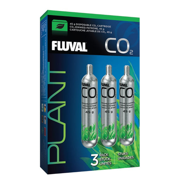 015561175562 17556 Fluval 45 gm Disposable CO2 Cartridges 3 Pack 45g 45 g grams