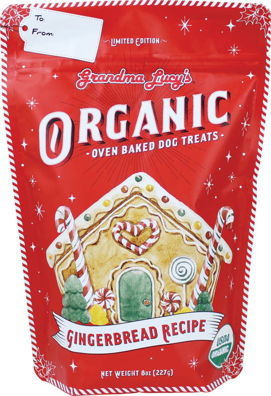 Grandma Lucy's Organic Oven Baked Gingerbread Dog Treats 8 oz