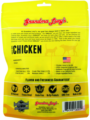 grandma lucys freeze dried chicken single ingredient 884308580019 84308580
