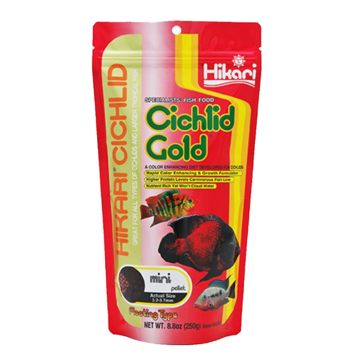 Hikari cichlid gold floating type mini pellet 8.8 oz bag 04228 042088042284