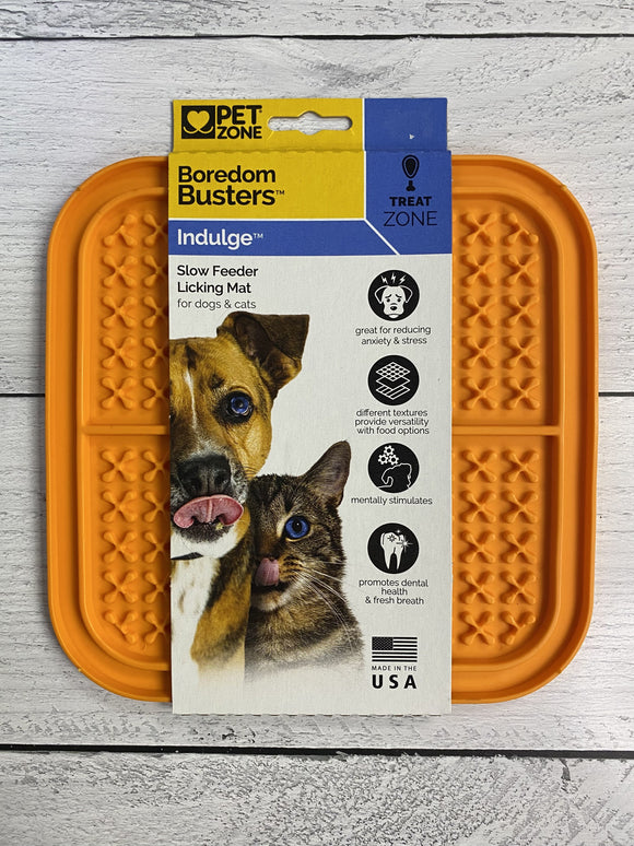 Pet Zone Boredom Busters indulge xl dog and cat slow feeder licking mat 780824146176 780824146206