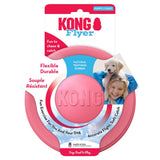 Kong Puppy Flyer Rubber Dog Toy - Pink or Blue