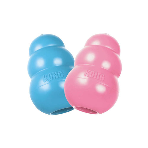 kong classic puppy rubber dog toy blue pink water interactive KP1 KP2 KP3 KP4 035585131313 035585131214 035585131115 035585131450 small medium large x-small