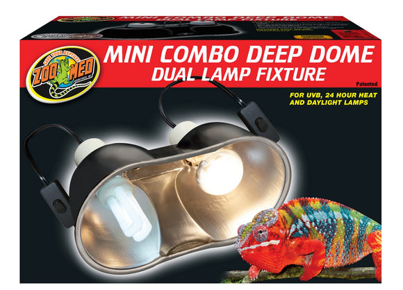 097612321906 LF 19 LF-19 LF19 Mini Deep Dome Dual Lamp fixture zoo med