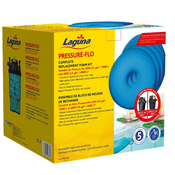 015561217385 laguna pond replacement foam 5 pack 5/pk 5-pack Pressure-Flo 3200 4000 Filter