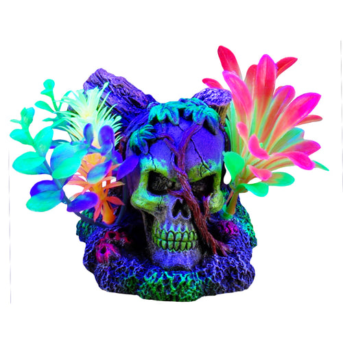 015561119801 11980 marina iglo iglow i glo glow glofish skull with vines and plants