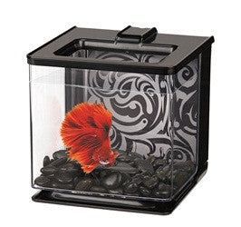 Marina Betta EZ Care Aquarium Kit Black 13358 015561133586 beta fish tank aquarium bowl