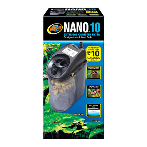 nano 10 external canister filter for up to ten gallons aquariums tanks 097612024302 tcn-30