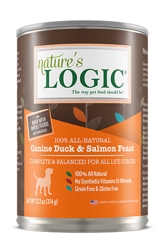 natures logic canine duck and salmon feast wet dog food dog diet 858155001041