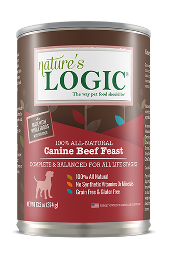 Nature's Logic Canine Beef Feast Wet Food 13.2 oz Dog 858155001676