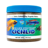 New Life Spectrum cichlid sinking Natural color enhancing naturox regular pellets 300g 10.5 oz 702125 817987021252