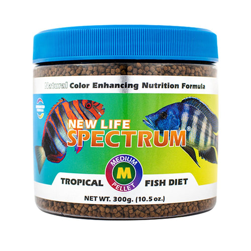 702035 2-2.5mm sinking pellets New Life Spectrum naturox 300g. 10.5 oz color enhancing 817987020354 tropical fish diet Medium pellet