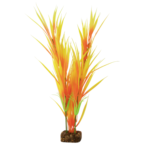 046798780458 glofish glo fish glow aquarium plant decoration orange and yellow large AQ-78045 AQ78045