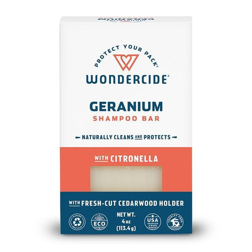 wondercide geranium shampoo bar with citronella naturally cleans and protects 019962127045