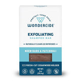 wondercide exfoliating shampoo bar neem bark and patchouli naturally cleans and refreshes 019962127243