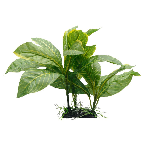 PP1609 080605116092 Fluval Plant Striped Spatiphyllum 9 inches plastic silk artificial fake