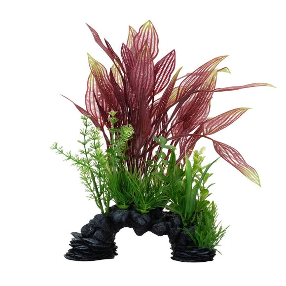 080605117020 PP1702 Fluval AQUAlife Red Lace Mix Plant - 10 inch
