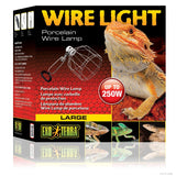 Exo Terra Wire Light Fixture - Up to 250 Watt ceramic heat emitter bulb solar glo 015561220620 PT2062 box porcelain clamp lamp