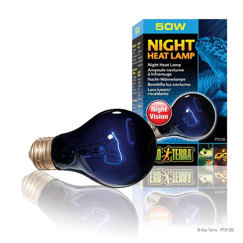 50w 50 watts pt2126 015561221269 exo terra night heat lamp bulb reptile vision blue moon light moonlight