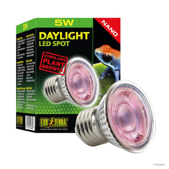 Exo Terra Daylight LED Spot Nano 5W Lamps PT2342 015561223423 bulb day light lite