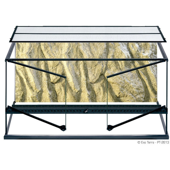 PT2613 PT-2613 Exo Terra Glass Natural Terrarium Large/Wide 36x18x18 cage doors two 2 36 x 18 x 18 in zoo med