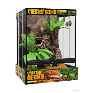 Exo Terra Crested Gecko Terrarium Kit Large 18x18x24 PT3779 015561237796 adult sub-adult