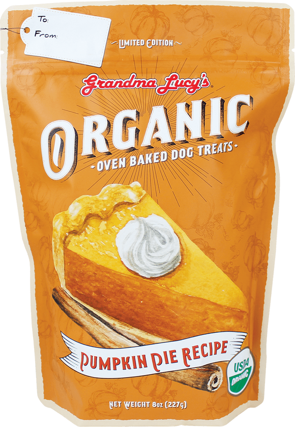 Grandma Lucy's Organic Oven Baked Pumpkin Pie Dog Treats 8 oz