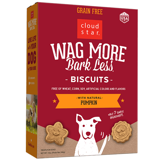 693804780003 78000 Cloud Star Wag More Bark Less Oven Baked Biscuits  box Pumpkin 14 oz grain free