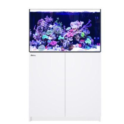 Red Sea Reefer XL 300 black rimless aquarium sumped black stand cabinet R42472 white