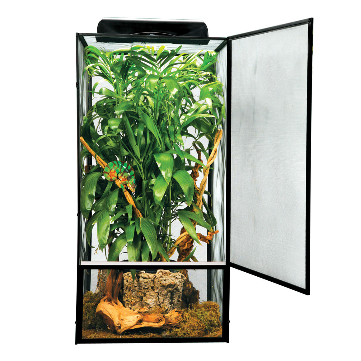 Chameleon Cage Zoo Med ReptiBreeze LED Deluxe Open Air Aluminum