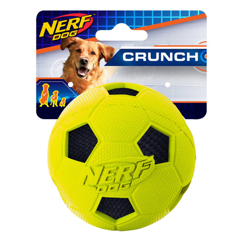 2184 vp6846 846998021845 nerf dog rubber soccer crunch ball medium 3 inch