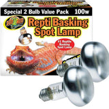 Zoo Med Repti Basking Spot Lamps - 2 Bulb Value Pack lamp light heat bulb SL2-100 100 watt watts 100W 097612362008