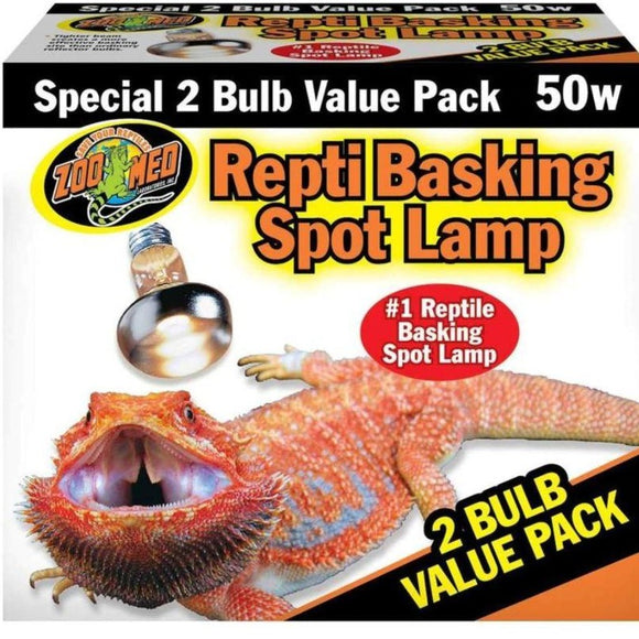 Zoo Med Repti Basking Spot Lamps - 2 Bulb Value Pack SL2-50 light heat 50 watt watts 50w  097612362503