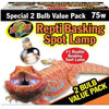 Zoo Med Repti Basking Spot Lamps - 2 Bulb Value Pack SL2-75 light heat 75 watt watts 75w 097612362756