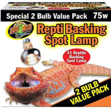 Zoo Med Repti Basking Spot Lamps - 2 Bulb Value Pack SL2-75 light heat 75 watt watts 75w 097612362756