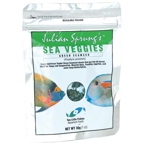 Sea Veggies Green 30 gm Pouch 30g 1 oz SeaVeggies julian Sprung Sprung's Two Little Fishies 748172505021