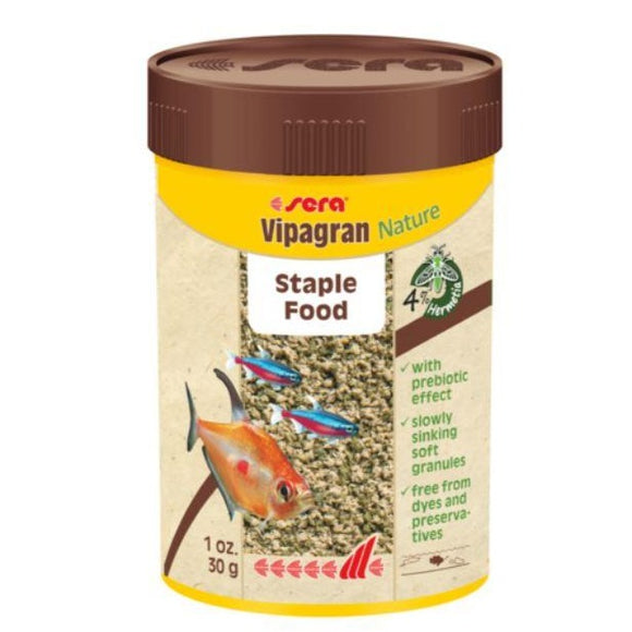 sera vipagran nature staple food 1 oz 100mL 30g prebiotic sinking 201  4001942002011 granules insect pellets small tiny
